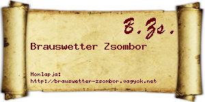 Brauswetter Zsombor névjegykártya