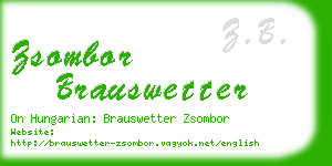 zsombor brauswetter business card